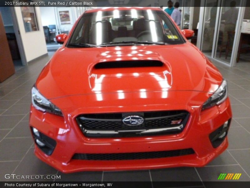 Pure Red / Carbon Black 2017 Subaru WRX STI