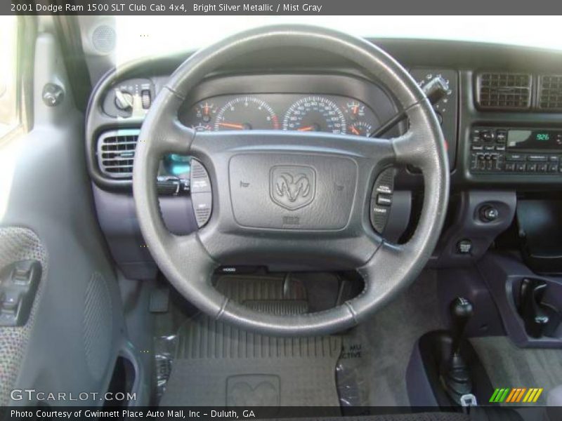 Bright Silver Metallic / Mist Gray 2001 Dodge Ram 1500 SLT Club Cab 4x4