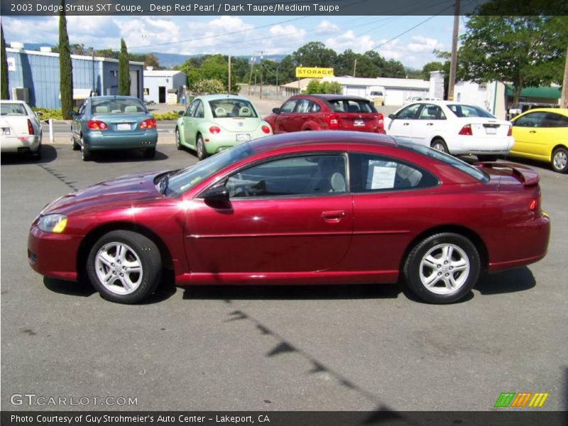 Deep Red Pearl / Dark Taupe/Medium Taupe 2003 Dodge Stratus SXT Coupe