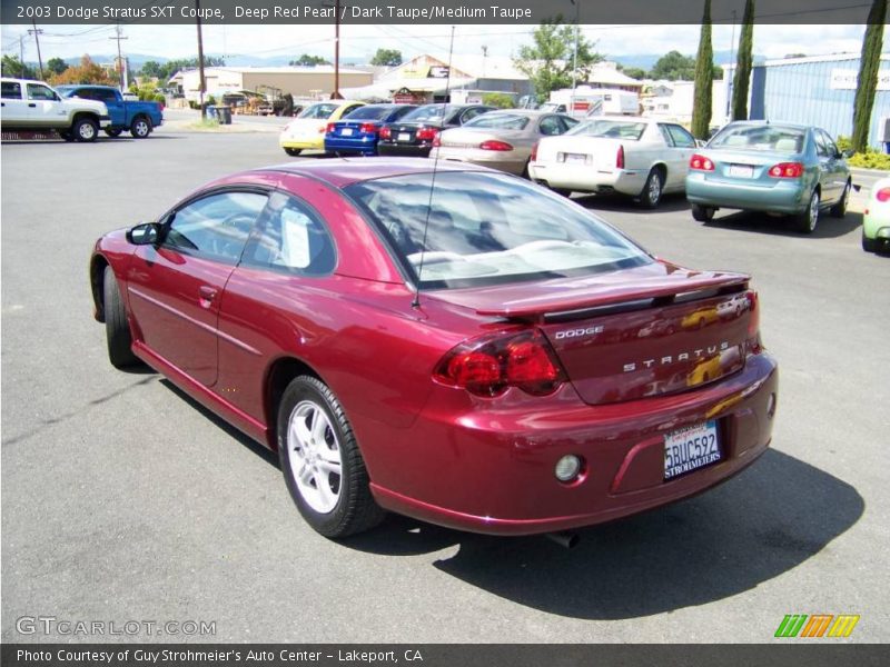 Deep Red Pearl / Dark Taupe/Medium Taupe 2003 Dodge Stratus SXT Coupe