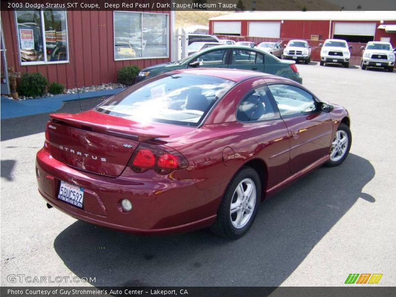 Deep Red Pearl / Dark Taupe/Medium Taupe 2003 Dodge Stratus SXT Coupe