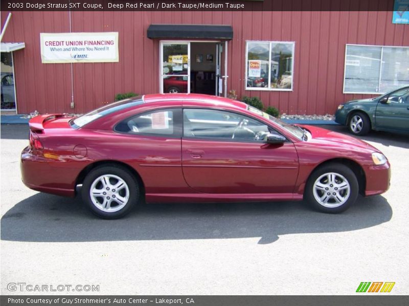Deep Red Pearl / Dark Taupe/Medium Taupe 2003 Dodge Stratus SXT Coupe