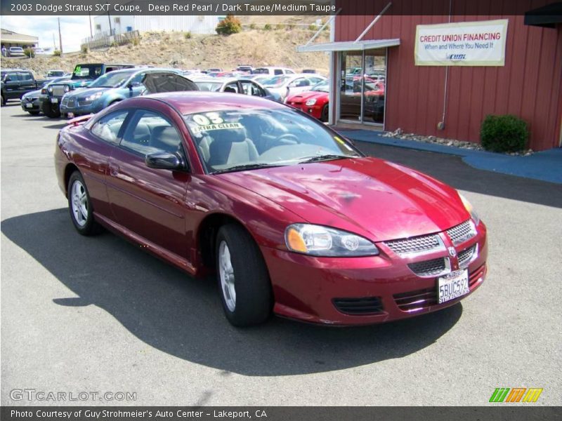 Deep Red Pearl / Dark Taupe/Medium Taupe 2003 Dodge Stratus SXT Coupe