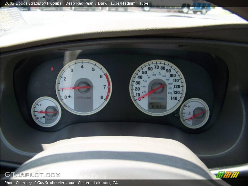 Deep Red Pearl / Dark Taupe/Medium Taupe 2003 Dodge Stratus SXT Coupe