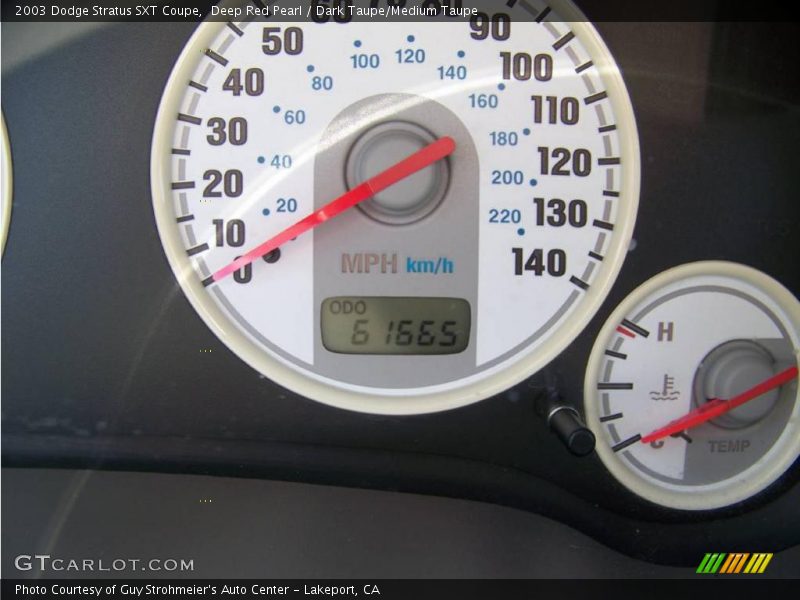 Deep Red Pearl / Dark Taupe/Medium Taupe 2003 Dodge Stratus SXT Coupe