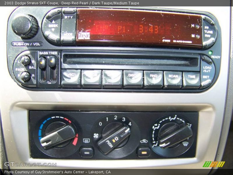 Deep Red Pearl / Dark Taupe/Medium Taupe 2003 Dodge Stratus SXT Coupe