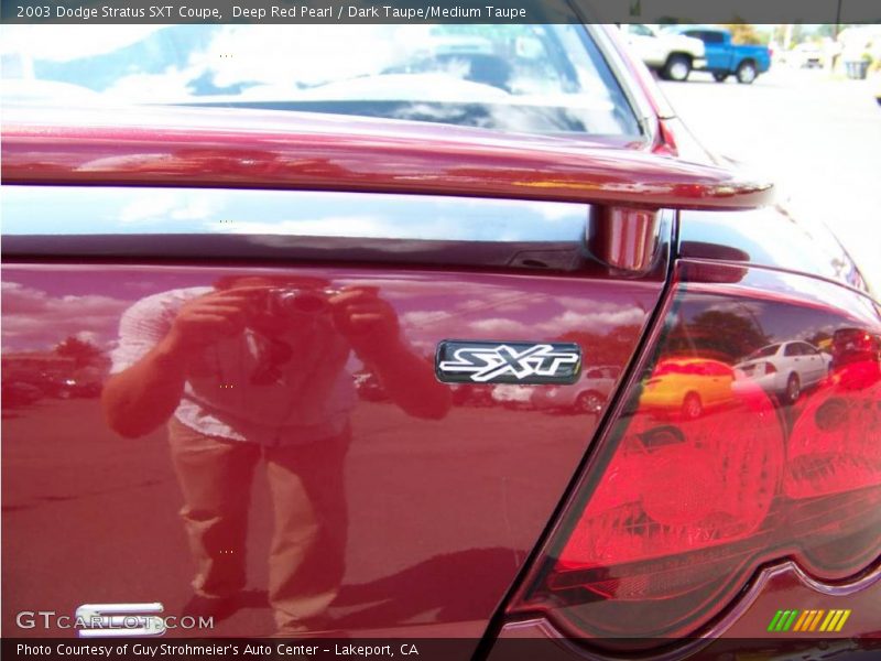 Deep Red Pearl / Dark Taupe/Medium Taupe 2003 Dodge Stratus SXT Coupe