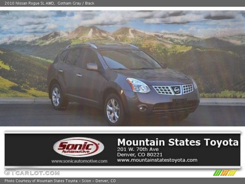 Gotham Gray / Black 2010 Nissan Rogue SL AWD