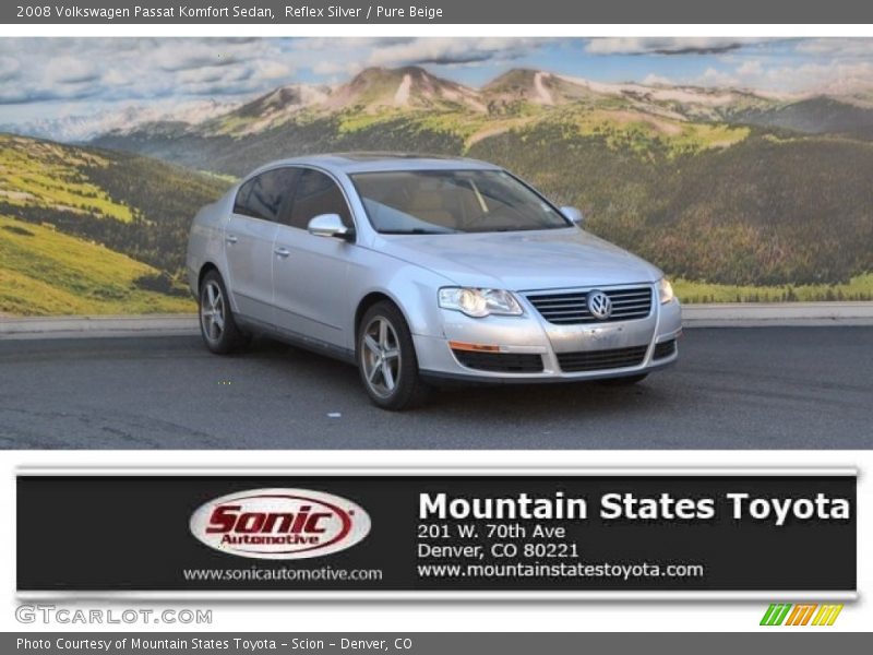 Reflex Silver / Pure Beige 2008 Volkswagen Passat Komfort Sedan