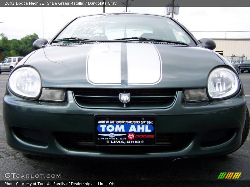 Shale Green Metallic / Dark Slate Gray 2002 Dodge Neon SE