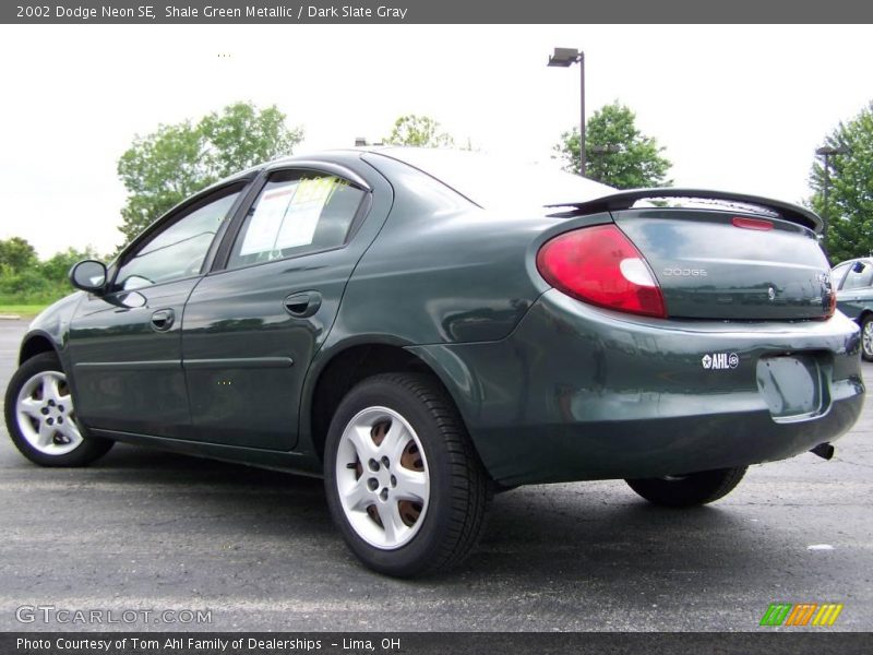 Shale Green Metallic / Dark Slate Gray 2002 Dodge Neon SE