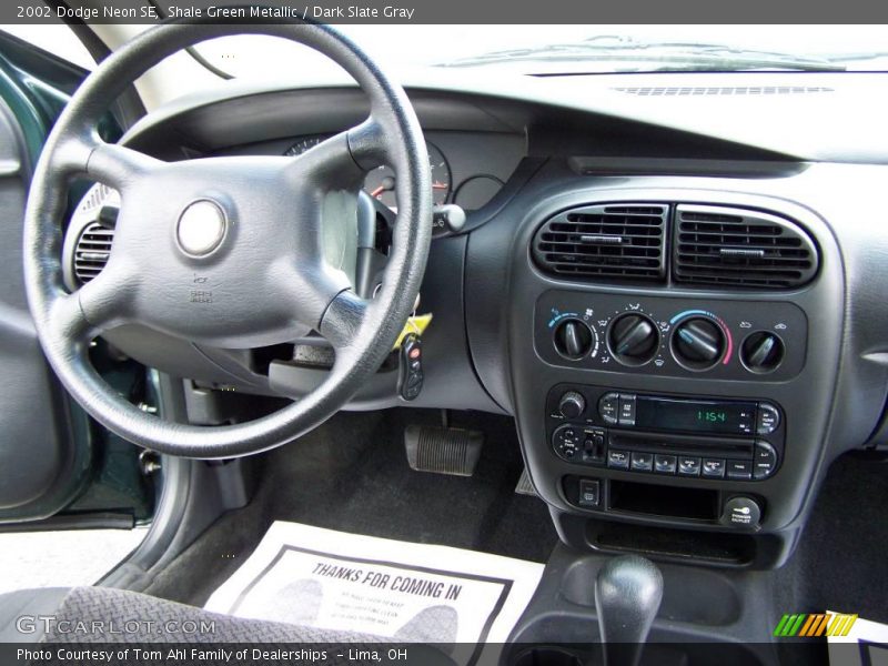 Shale Green Metallic / Dark Slate Gray 2002 Dodge Neon SE