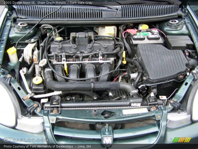 Shale Green Metallic / Dark Slate Gray 2002 Dodge Neon SE