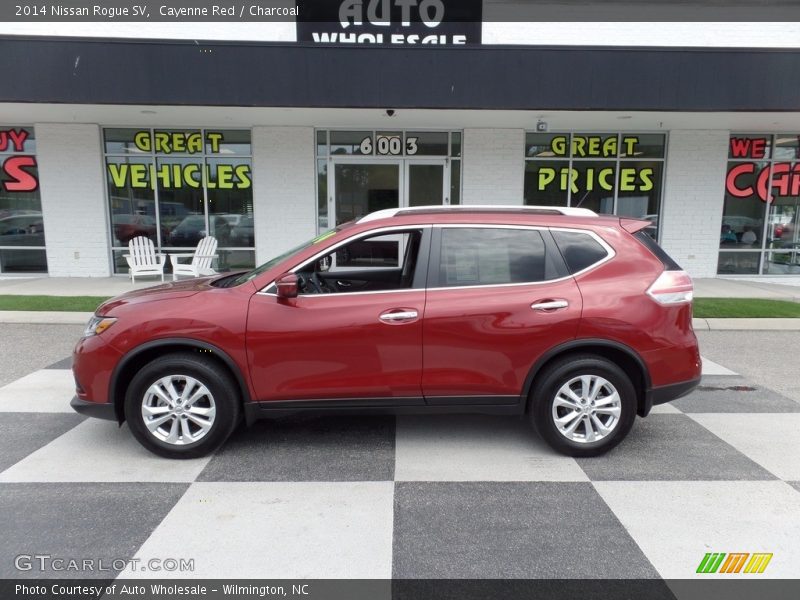 Cayenne Red / Charcoal 2014 Nissan Rogue SV