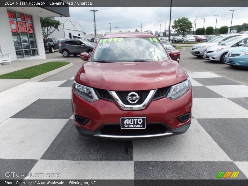 Cayenne Red / Charcoal 2014 Nissan Rogue SV