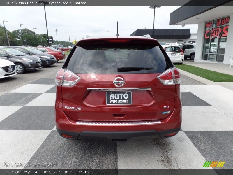 Cayenne Red / Charcoal 2014 Nissan Rogue SV