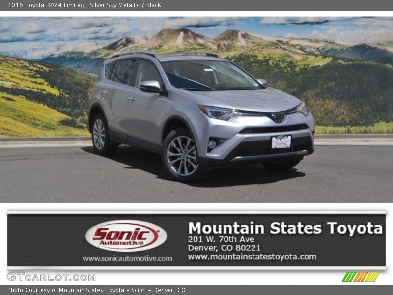 Silver Sky Metallic / Black 2016 Toyota RAV4 Limited