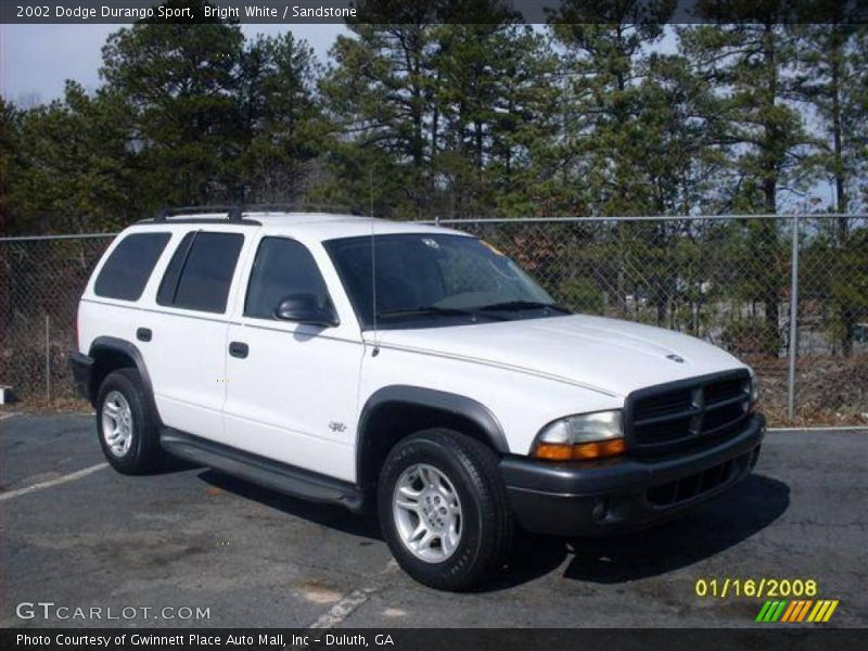 Bright White / Sandstone 2002 Dodge Durango Sport