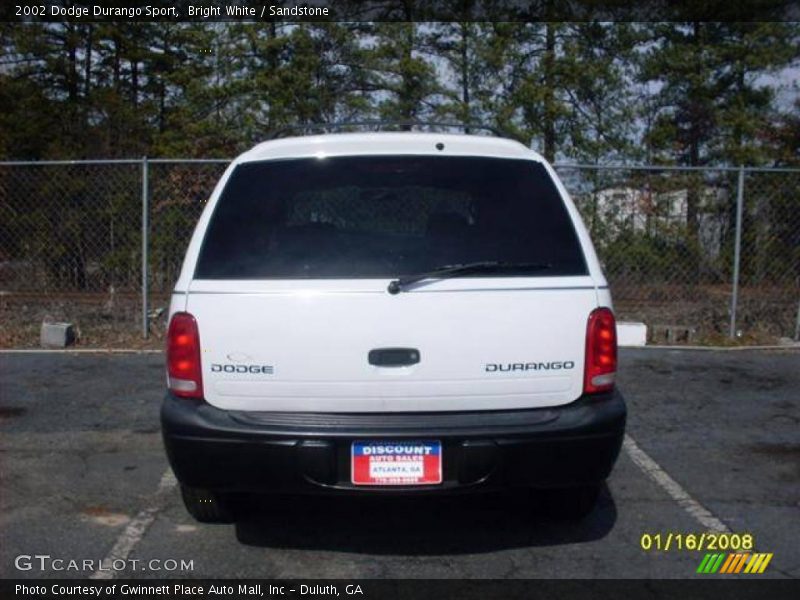Bright White / Sandstone 2002 Dodge Durango Sport