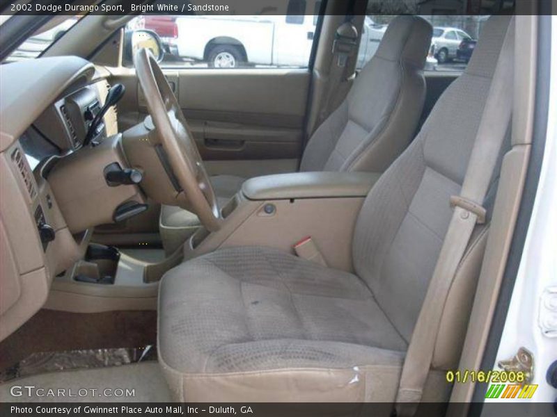 Bright White / Sandstone 2002 Dodge Durango Sport