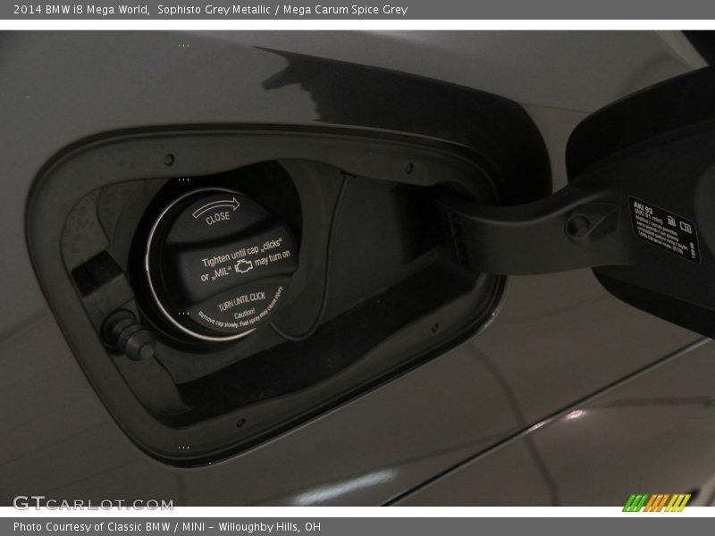 Sophisto Grey Metallic / Mega Carum Spice Grey 2014 BMW i8 Mega World