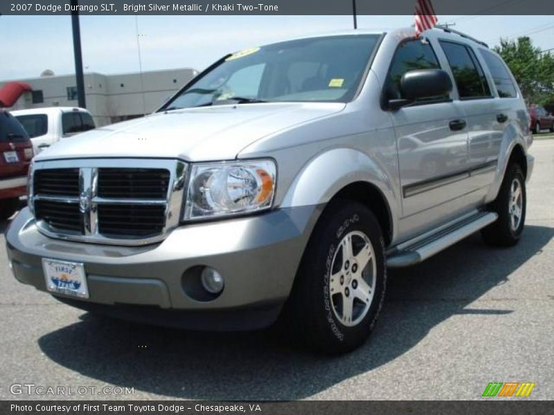 Bright Silver Metallic / Khaki Two-Tone 2007 Dodge Durango SLT