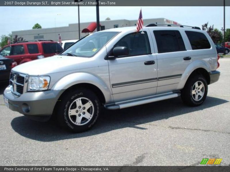 Bright Silver Metallic / Khaki Two-Tone 2007 Dodge Durango SLT