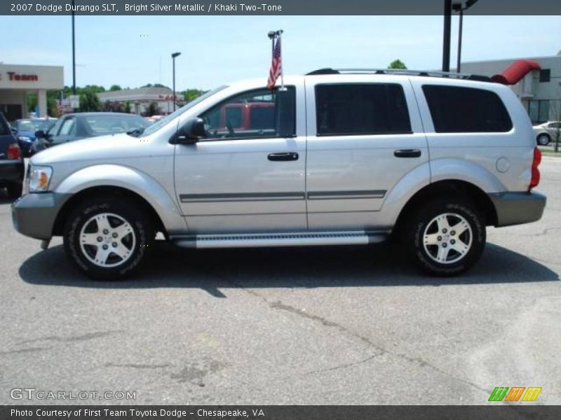 Bright Silver Metallic / Khaki Two-Tone 2007 Dodge Durango SLT