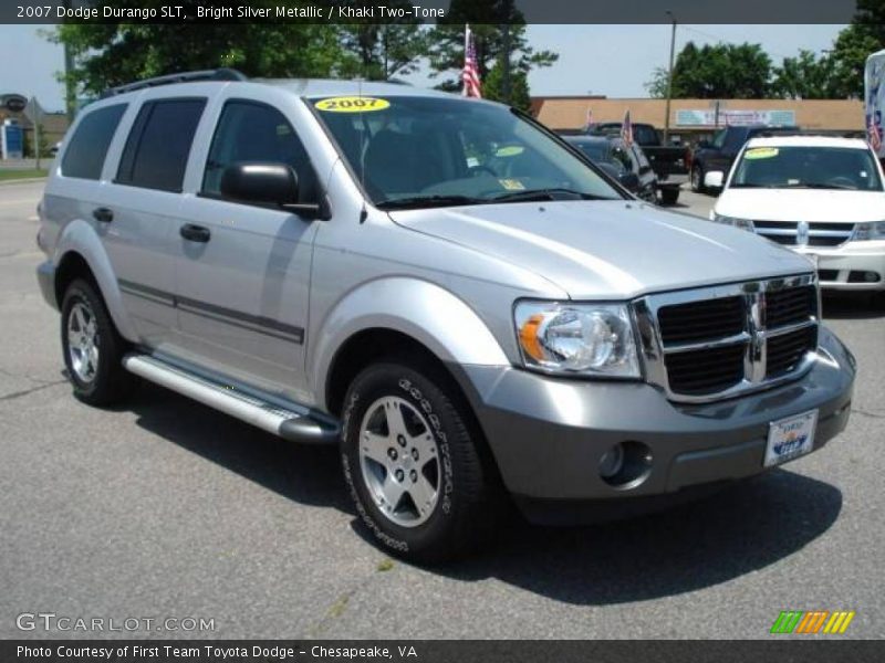 Bright Silver Metallic / Khaki Two-Tone 2007 Dodge Durango SLT