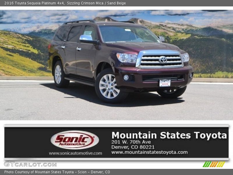 Sizzling Crimson Mica / Sand Beige 2016 Toyota Sequoia Platinum 4x4