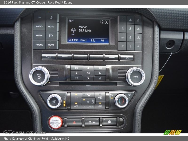 Controls of 2016 Mustang GT Coupe