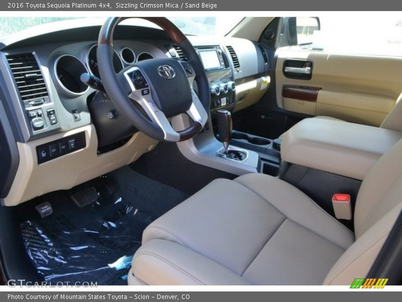  2016 Sequoia Platinum 4x4 Sand Beige Interior