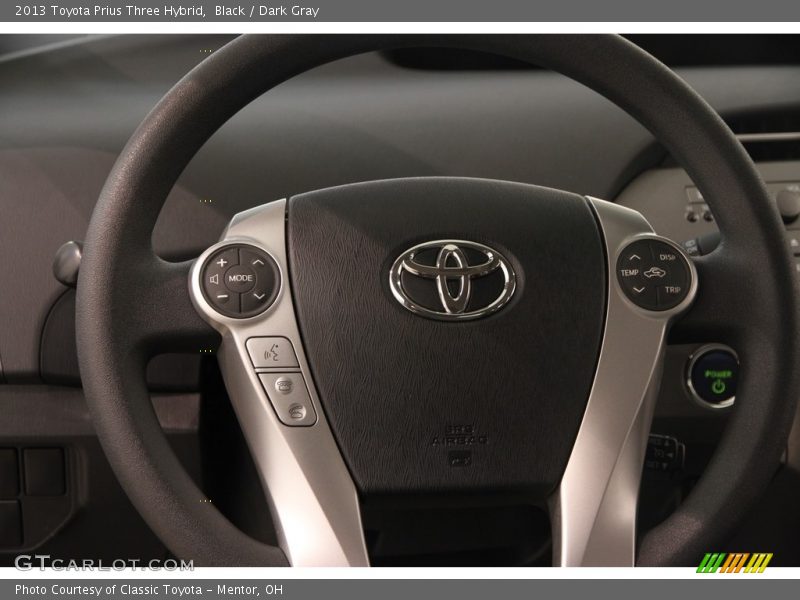 Black / Dark Gray 2013 Toyota Prius Three Hybrid