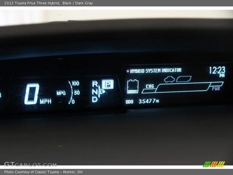 Black / Dark Gray 2013 Toyota Prius Three Hybrid