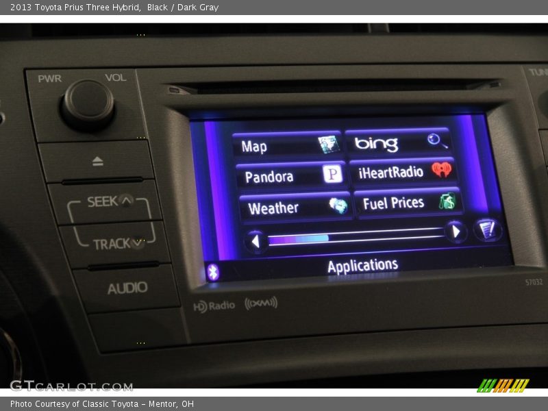 Black / Dark Gray 2013 Toyota Prius Three Hybrid