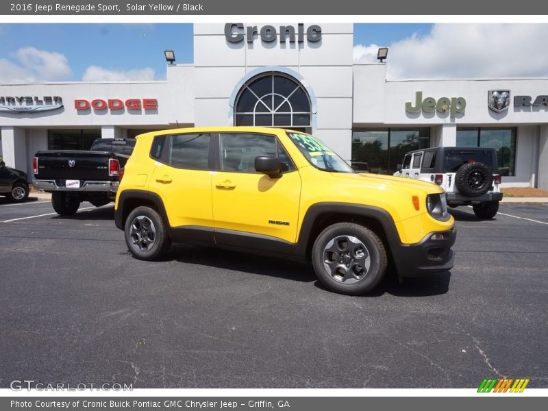 Solar Yellow / Black 2016 Jeep Renegade Sport