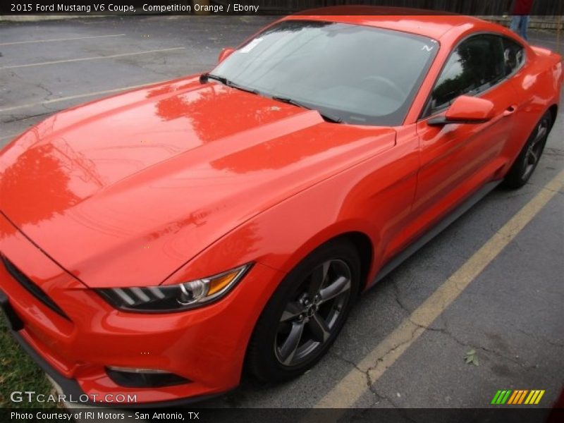 Competition Orange / Ebony 2015 Ford Mustang V6 Coupe
