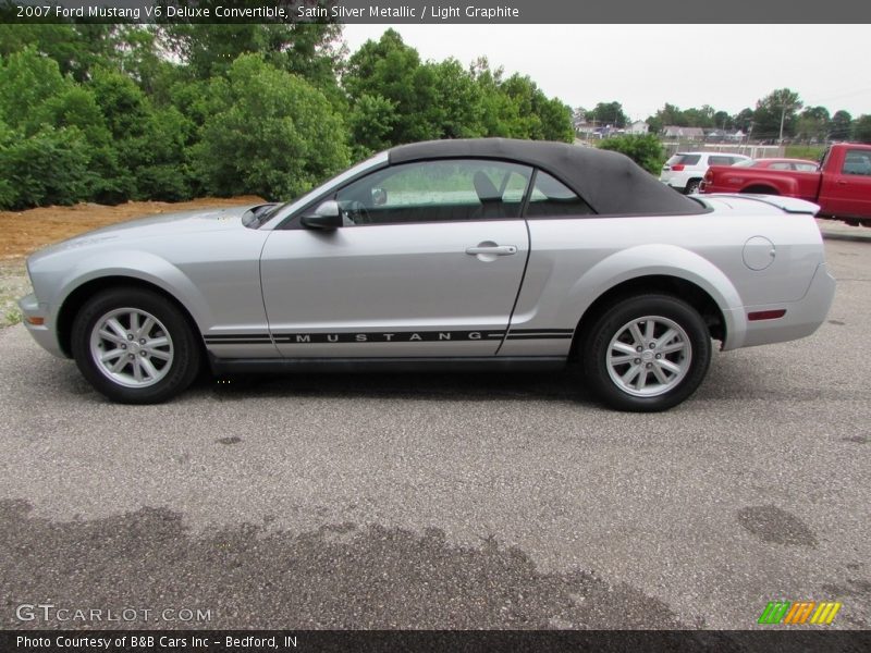 Satin Silver Metallic / Light Graphite 2007 Ford Mustang V6 Deluxe Convertible