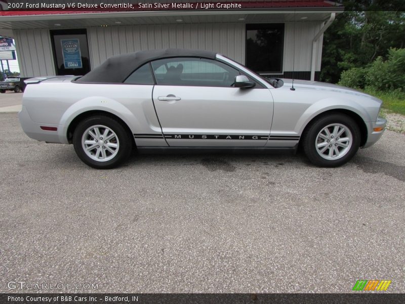 Satin Silver Metallic / Light Graphite 2007 Ford Mustang V6 Deluxe Convertible