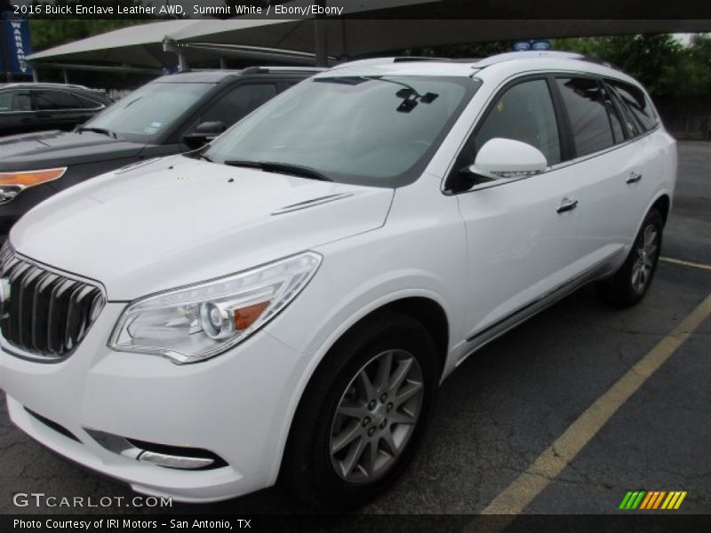 Summit White / Ebony/Ebony 2016 Buick Enclave Leather AWD