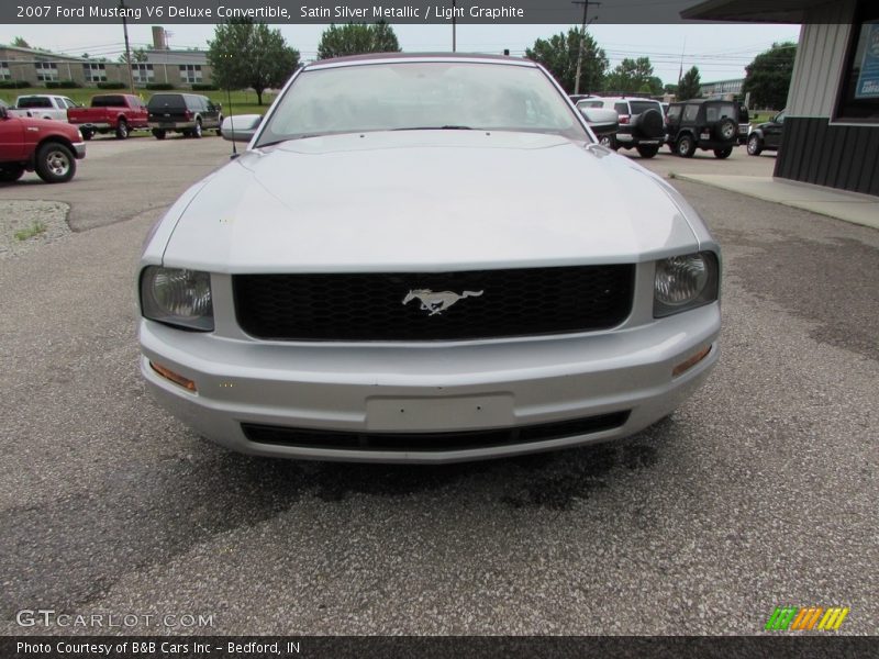 Satin Silver Metallic / Light Graphite 2007 Ford Mustang V6 Deluxe Convertible