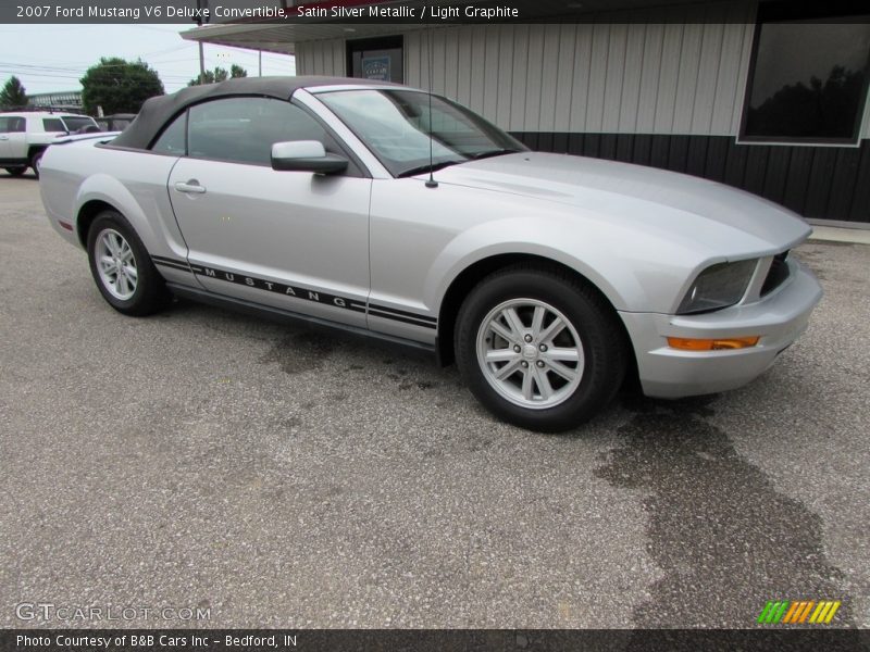 Satin Silver Metallic / Light Graphite 2007 Ford Mustang V6 Deluxe Convertible