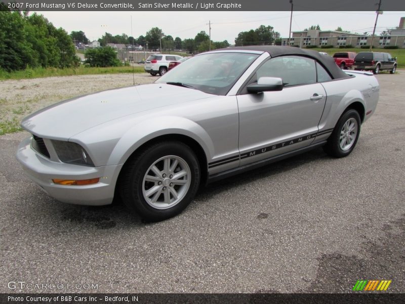 Satin Silver Metallic / Light Graphite 2007 Ford Mustang V6 Deluxe Convertible