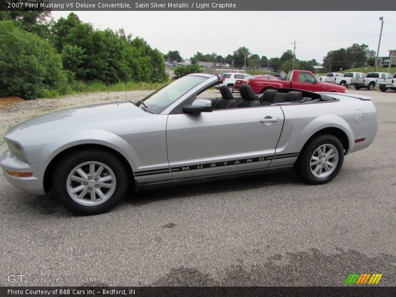 Satin Silver Metallic / Light Graphite 2007 Ford Mustang V6 Deluxe Convertible