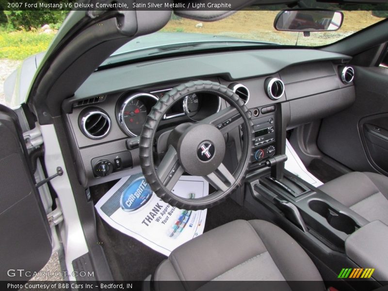 Satin Silver Metallic / Light Graphite 2007 Ford Mustang V6 Deluxe Convertible