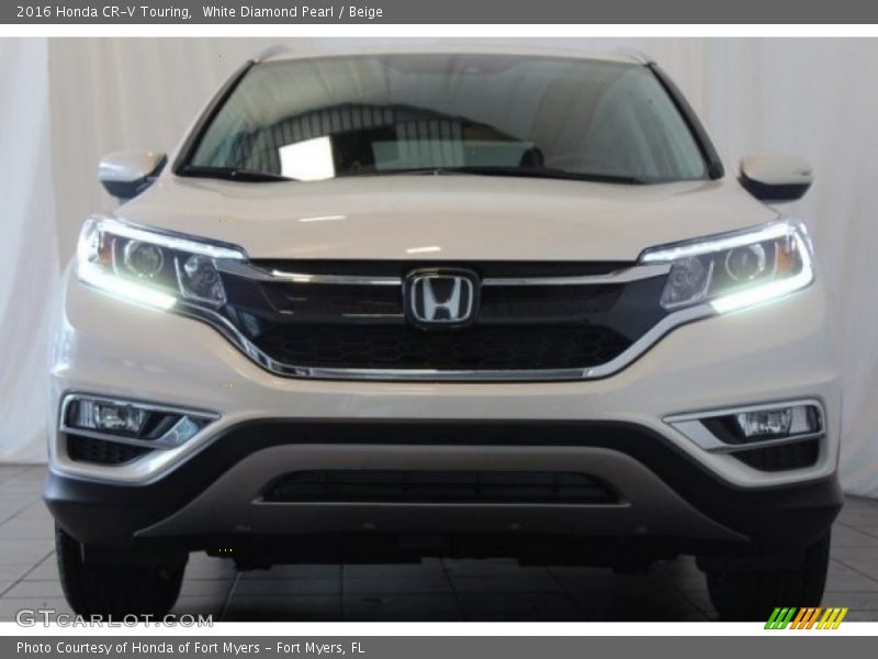 White Diamond Pearl / Beige 2016 Honda CR-V Touring
