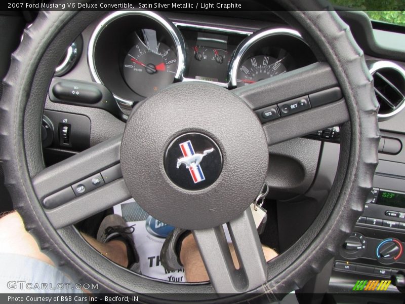 Satin Silver Metallic / Light Graphite 2007 Ford Mustang V6 Deluxe Convertible