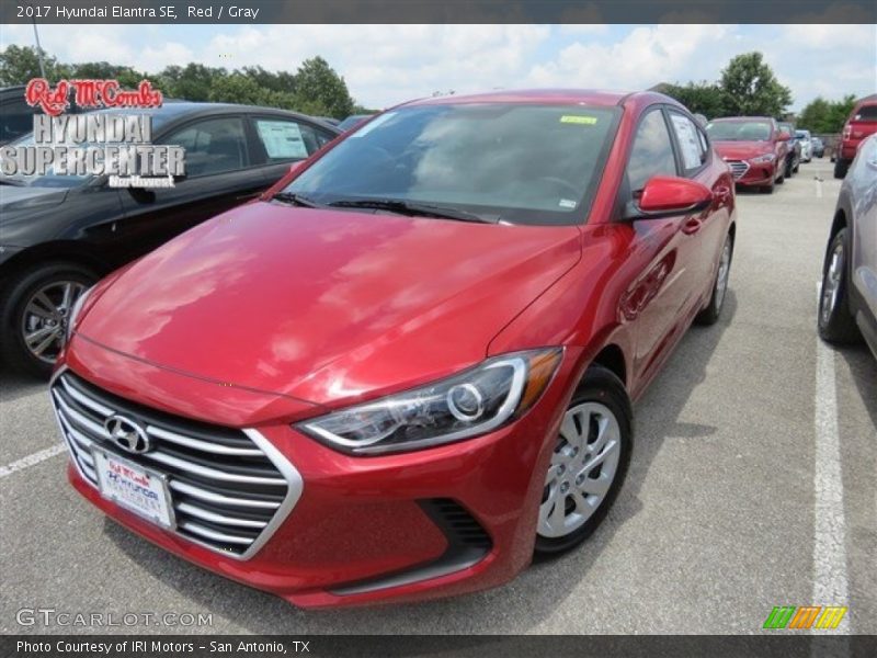 Red / Gray 2017 Hyundai Elantra SE