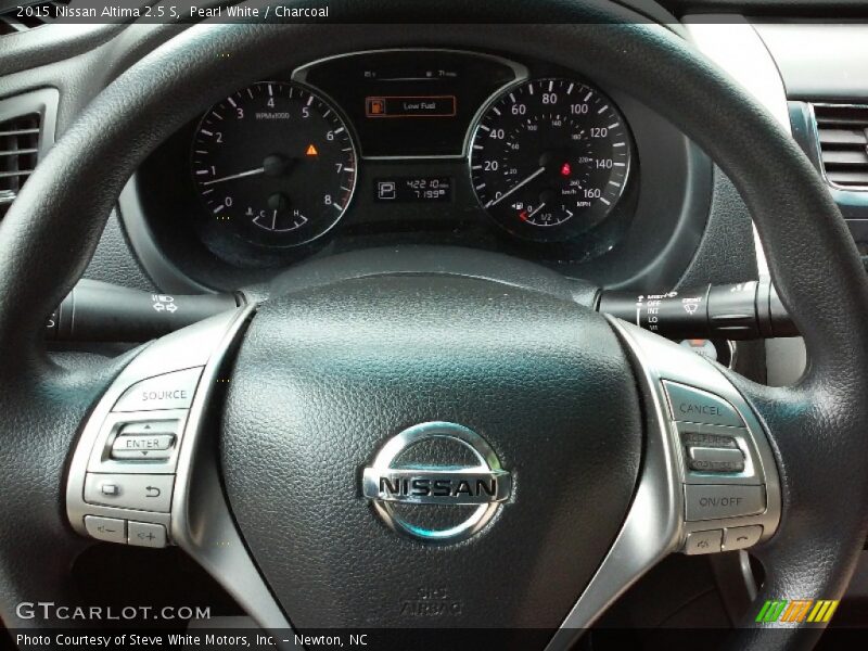 Pearl White / Charcoal 2015 Nissan Altima 2.5 S