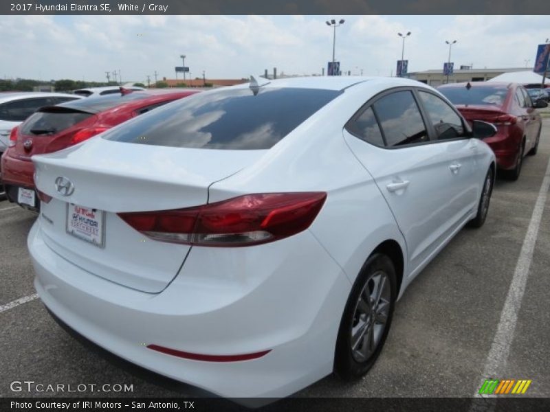 White / Gray 2017 Hyundai Elantra SE